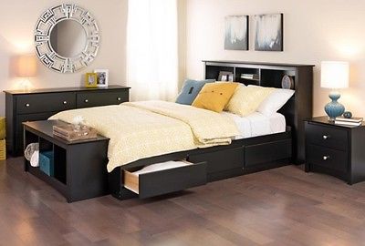 Black-Bedroom-Furniture-Sets-Dresser-Drawer-Nightstand-Chest-Dressers-Durable-0-2